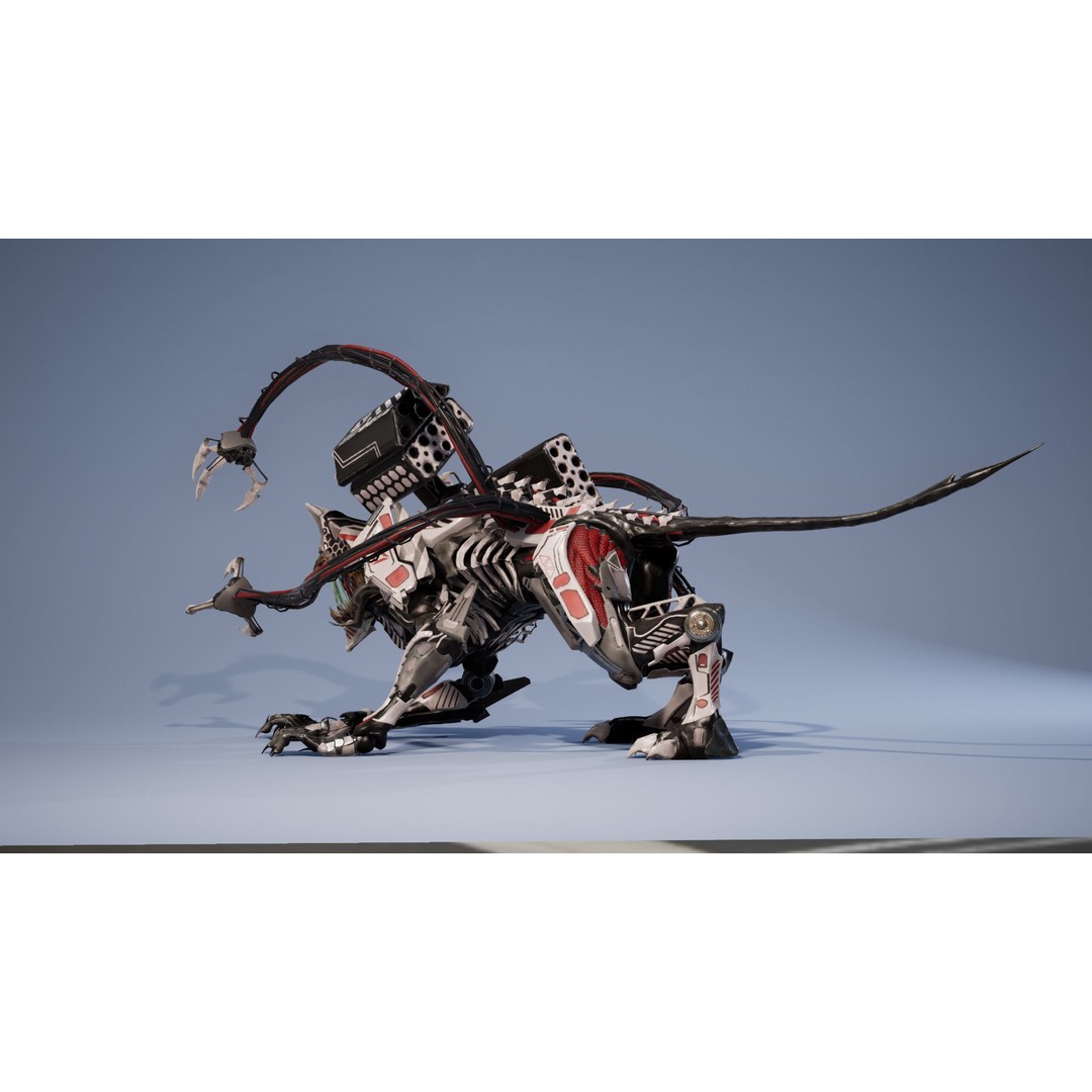 SciFi Beast Ghoul 3D Model – Low Poly Animated Character, FBX - View 21