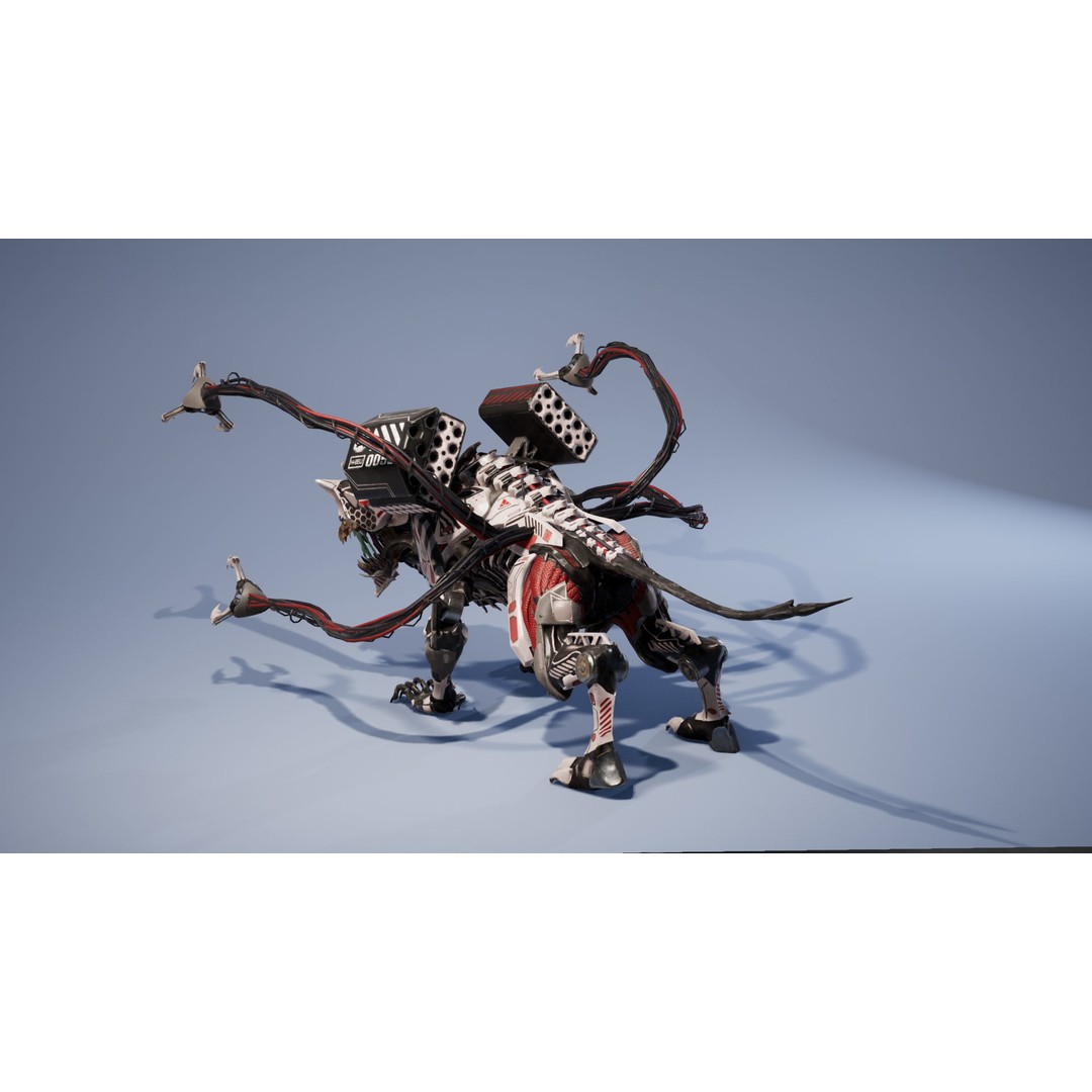SciFi Beast Ghoul 3D Model – Low Poly Animated Character, FBX - View 22