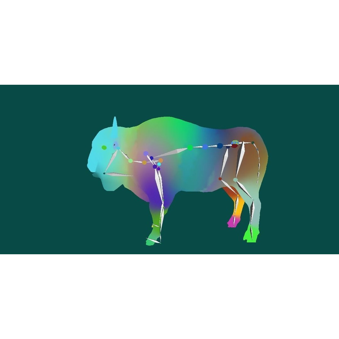 European Bison Male 3D Model – Low Poly Game Ready Asset, FBX - View 11