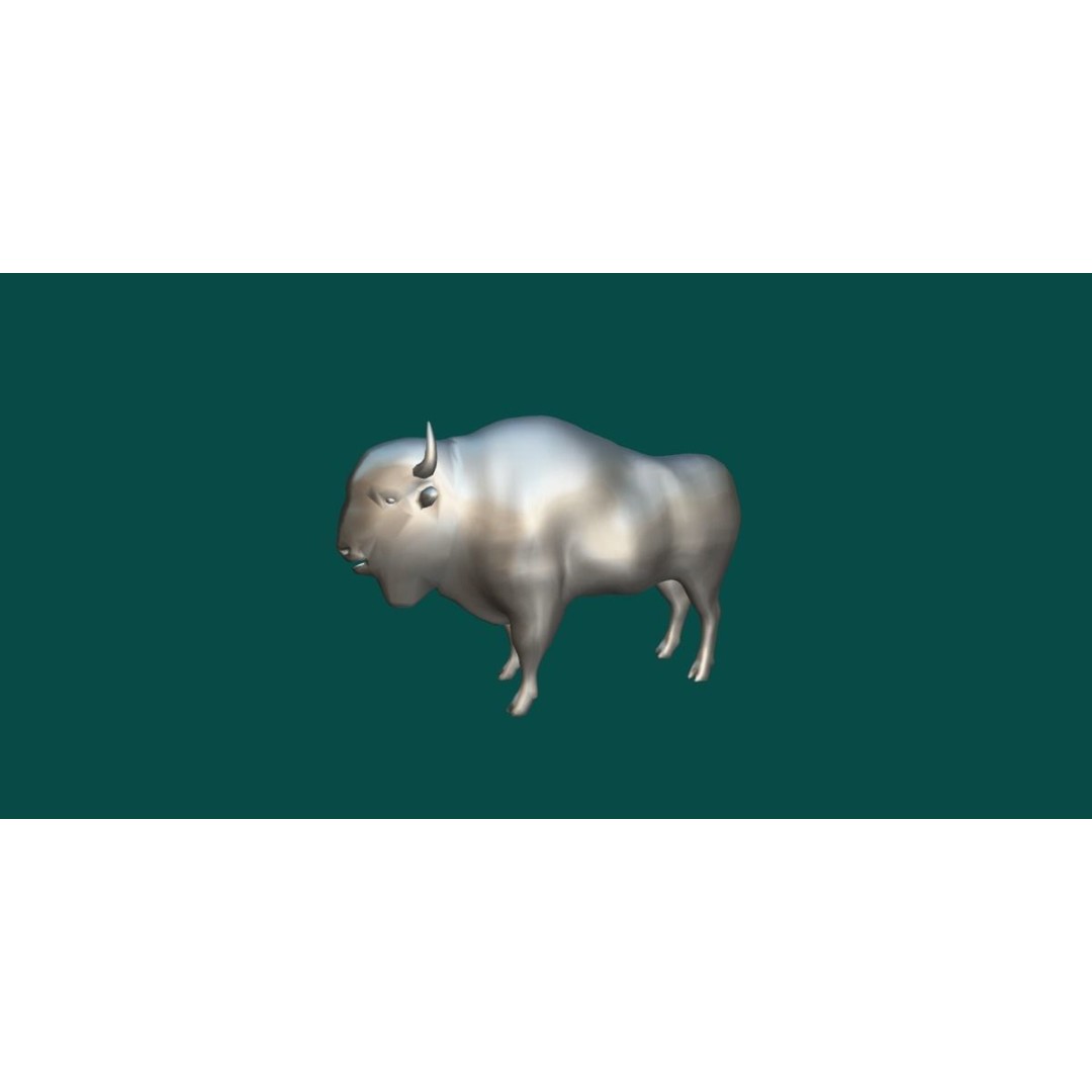 European Bison Male 3D Model – Low Poly Game Ready Asset, FBX - View 18