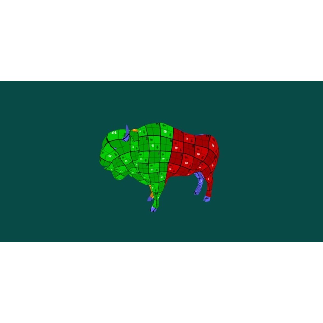 European Bison Male 3D Model – Low Poly Game Ready Asset, FBX - View 8