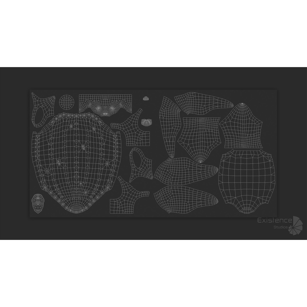 Sea Turtle 3D Model – Low Poly Rigged Creature with PBR Textures - View 17