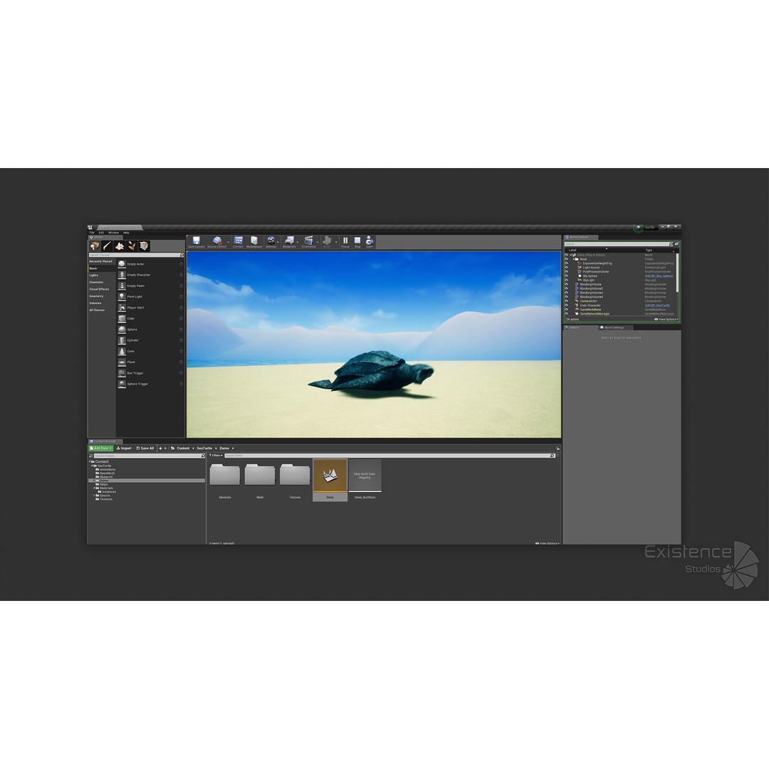 Sea Turtle 3D Model – Low Poly Rigged Creature with PBR Textures - View 19