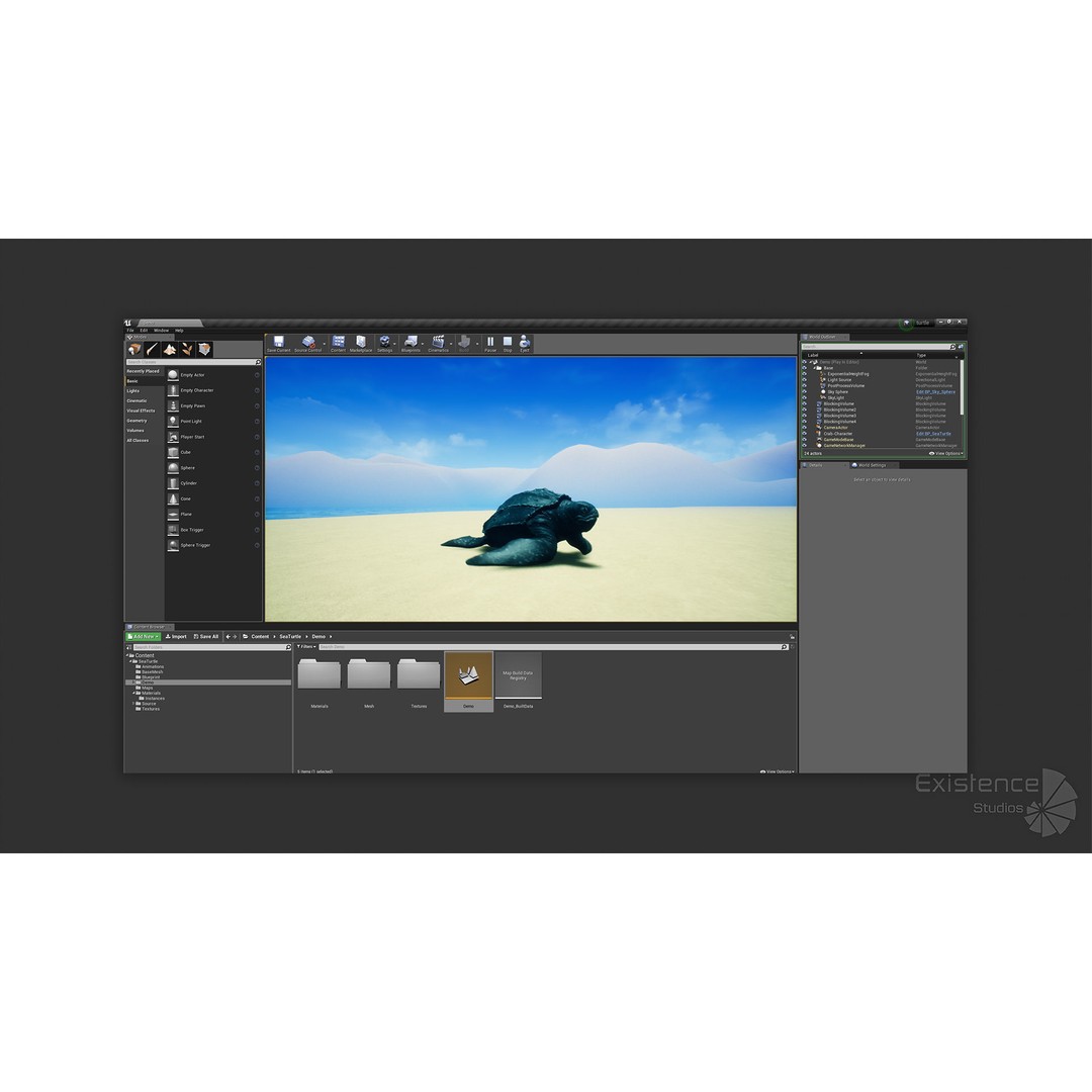 Sea Turtle 3D Model – Low Poly Rigged Creature with PBR Textures - View 20