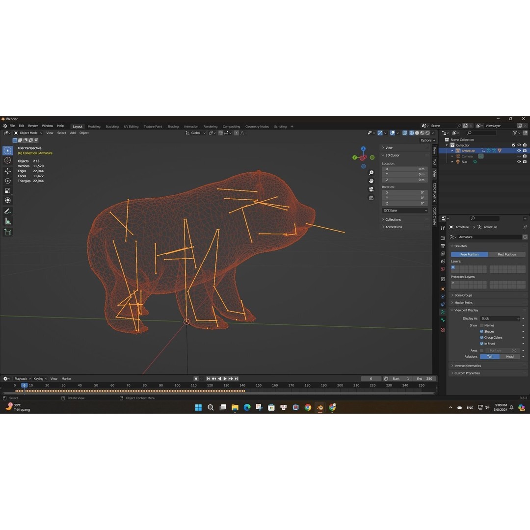 Panda 3D Model – Rigged Animated Character with PBR Textures - View 20