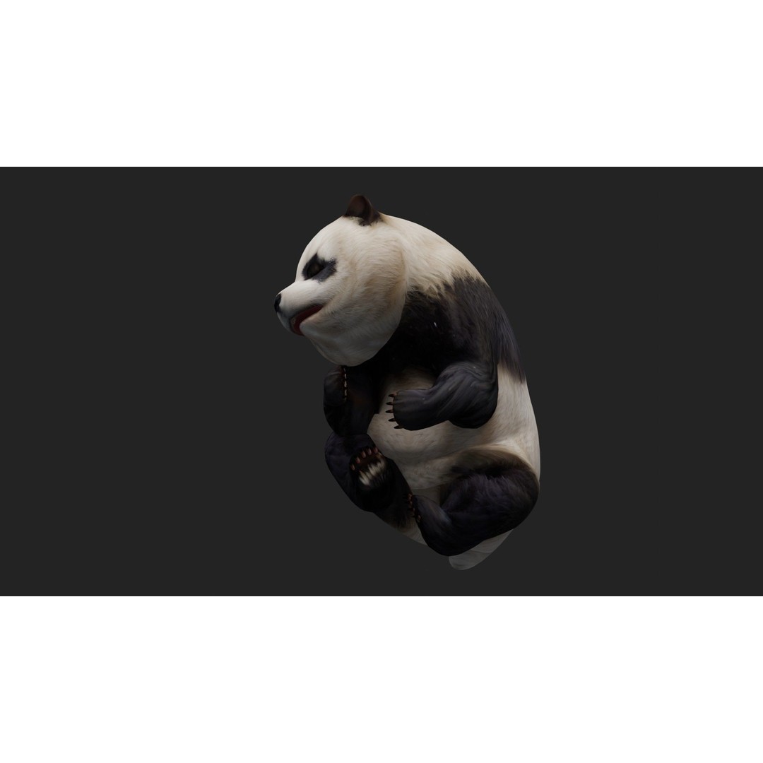 Panda 3D Model – Rigged Animated Character with PBR Textures - View 4
