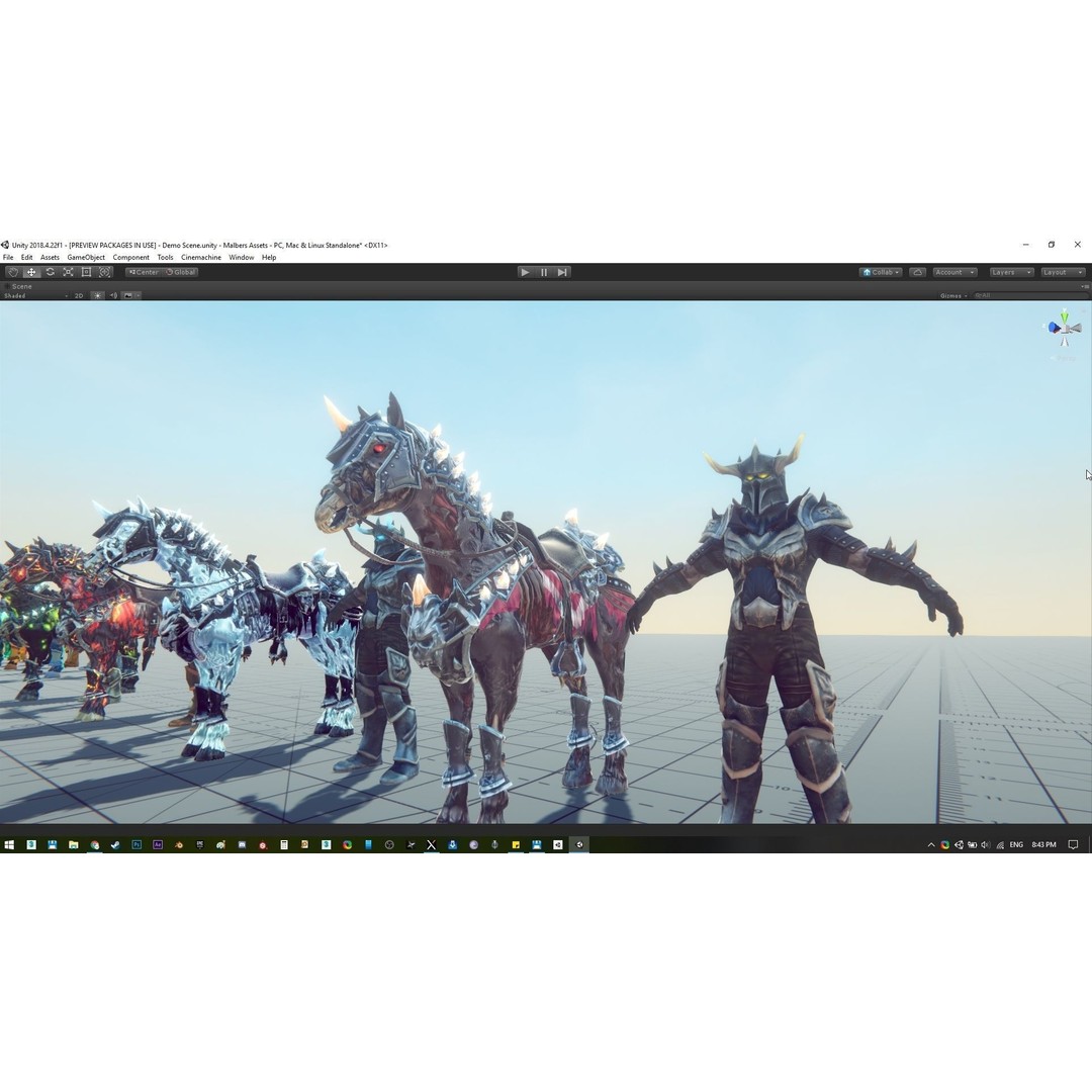 Undead Horse 3D Model – Low Poly Fantasy Character, FBX, Rigged