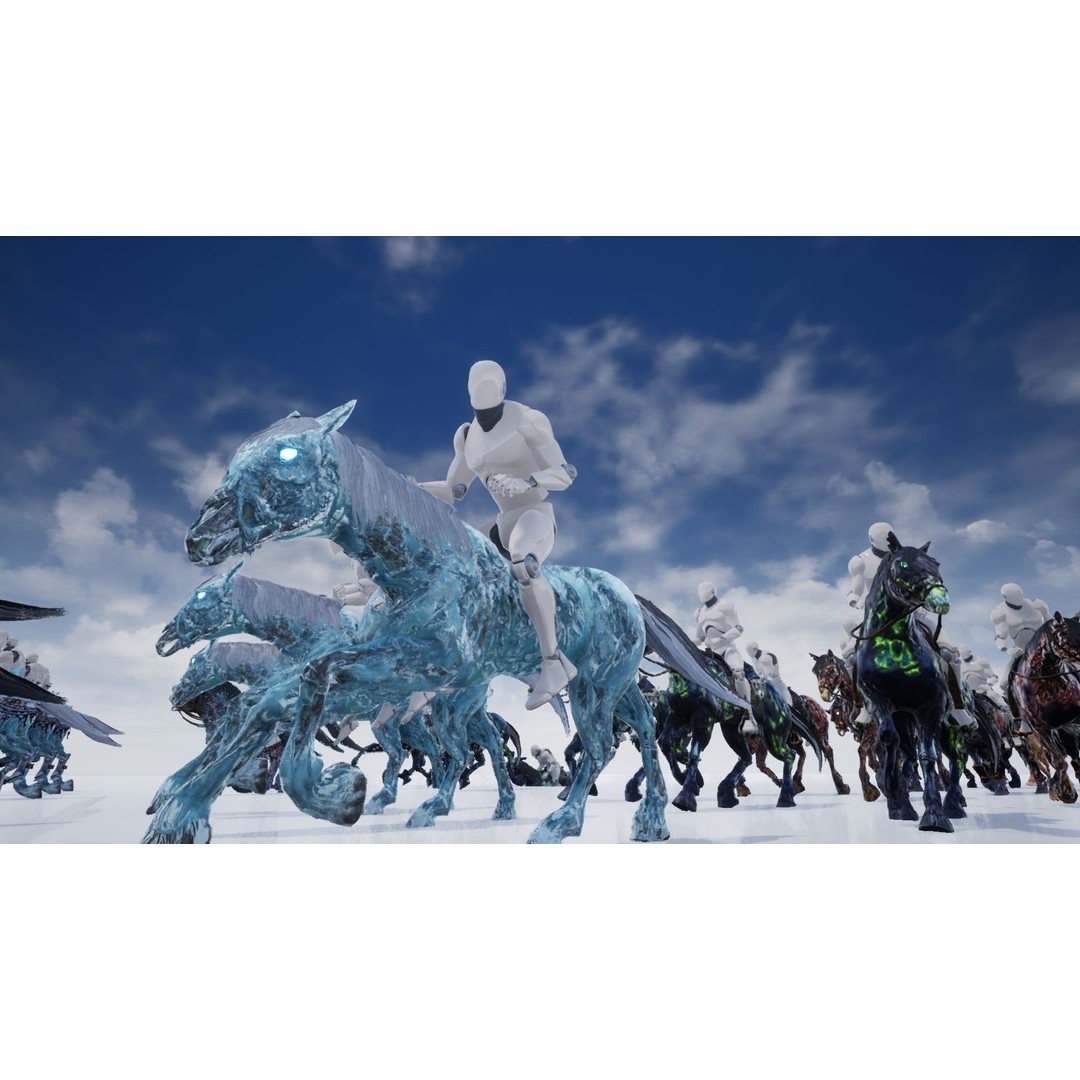 Undead Horse 3D Model – Low Poly Fantasy Character, FBX, Rigged - View 13