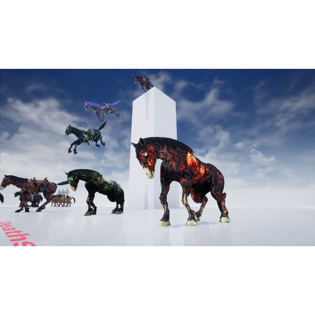 Undead Horse 3D Model – Low Poly Fantasy Character, FBX, Rigged - View 15
