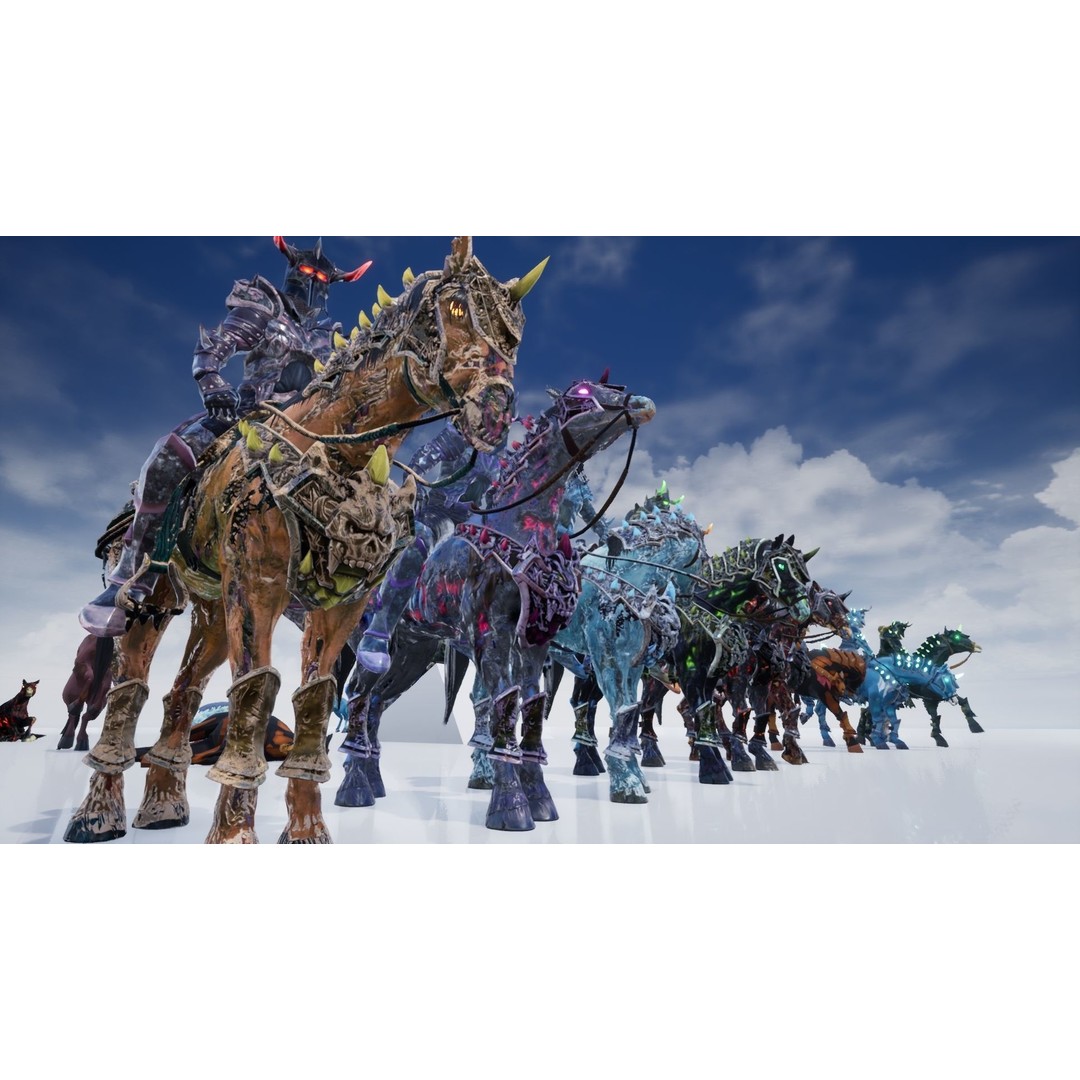 Undead Horse 3D Model – Low Poly Fantasy Character, FBX, Rigged - View 22
