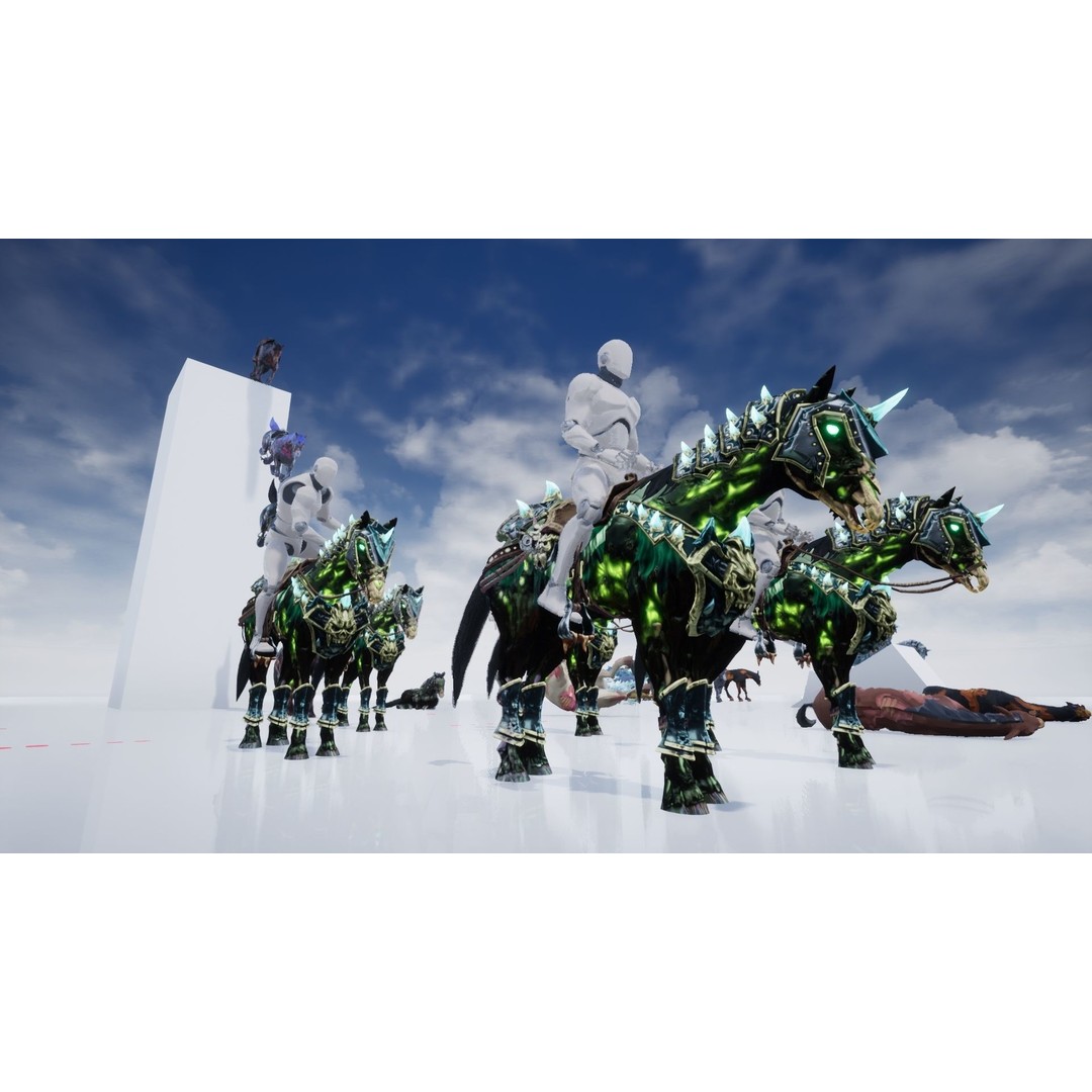 Undead Horse 3D Model – Low Poly Fantasy Character, FBX, Rigged - View 24