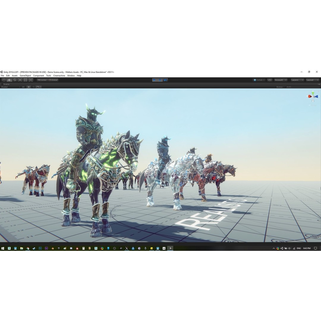 Undead Horse 3D Model – Low Poly Fantasy Character, FBX, Rigged - View 28