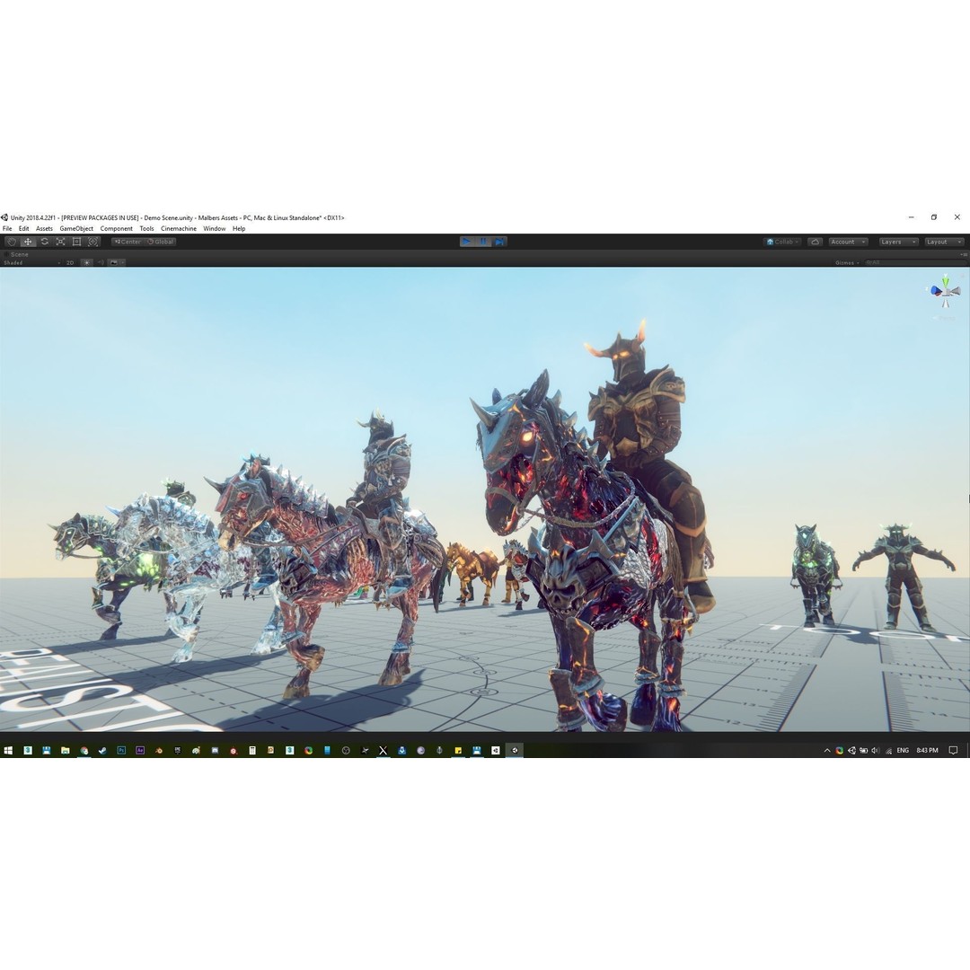 Undead Horse 3D Model – Low Poly Fantasy Character, FBX, Rigged - View 29