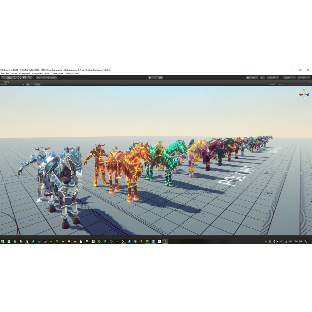 Undead Horse 3D Model – Low Poly Fantasy Character, FBX, Rigged - View 30