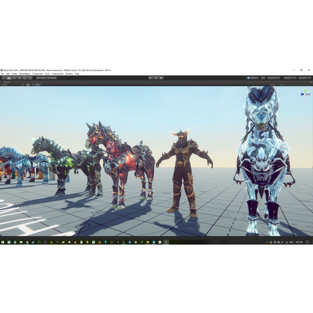 Undead Horse 3D Model – Low Poly Fantasy Character, FBX, Rigged - View 31