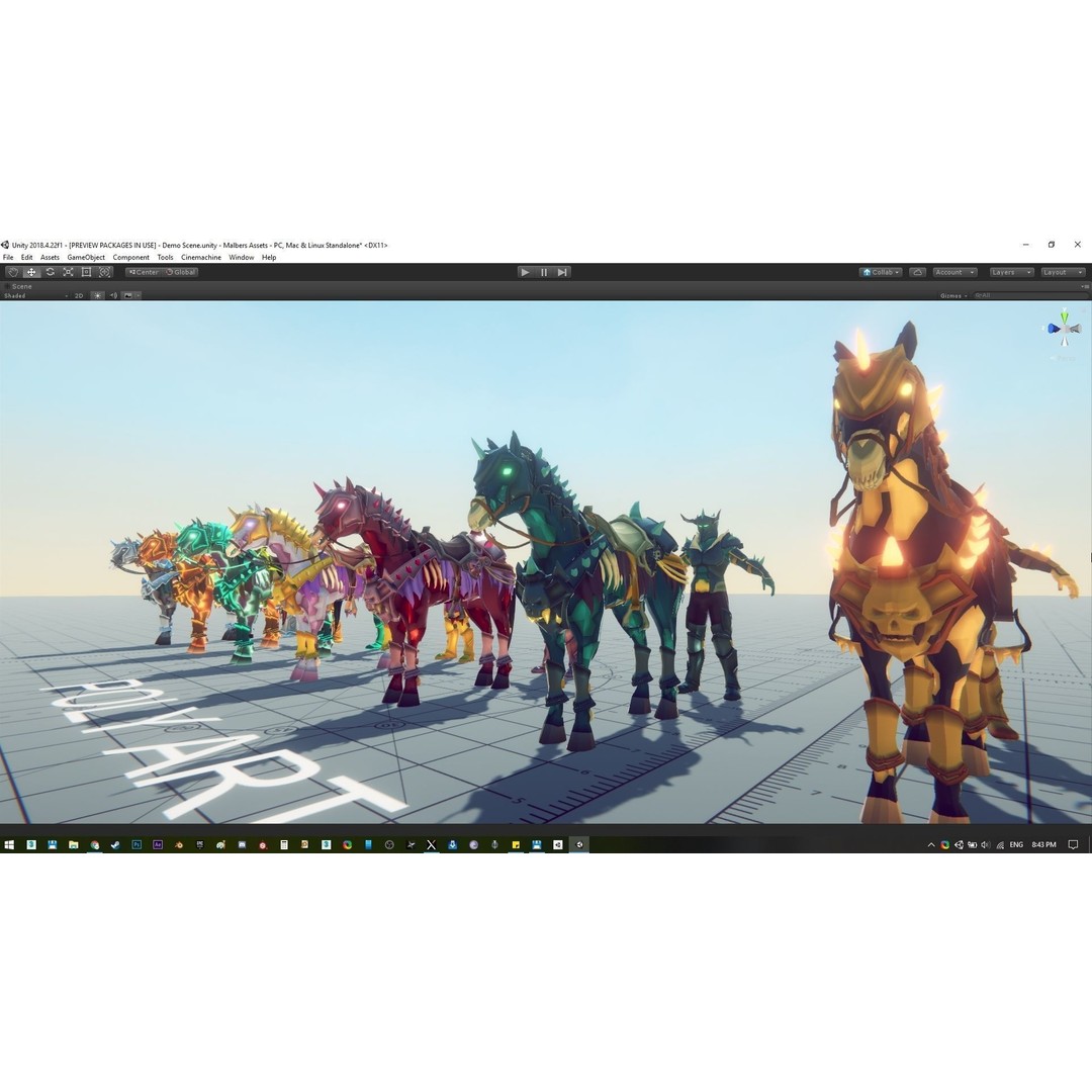Undead Horse 3D Model – Low Poly Fantasy Character, FBX, Rigged - View 32