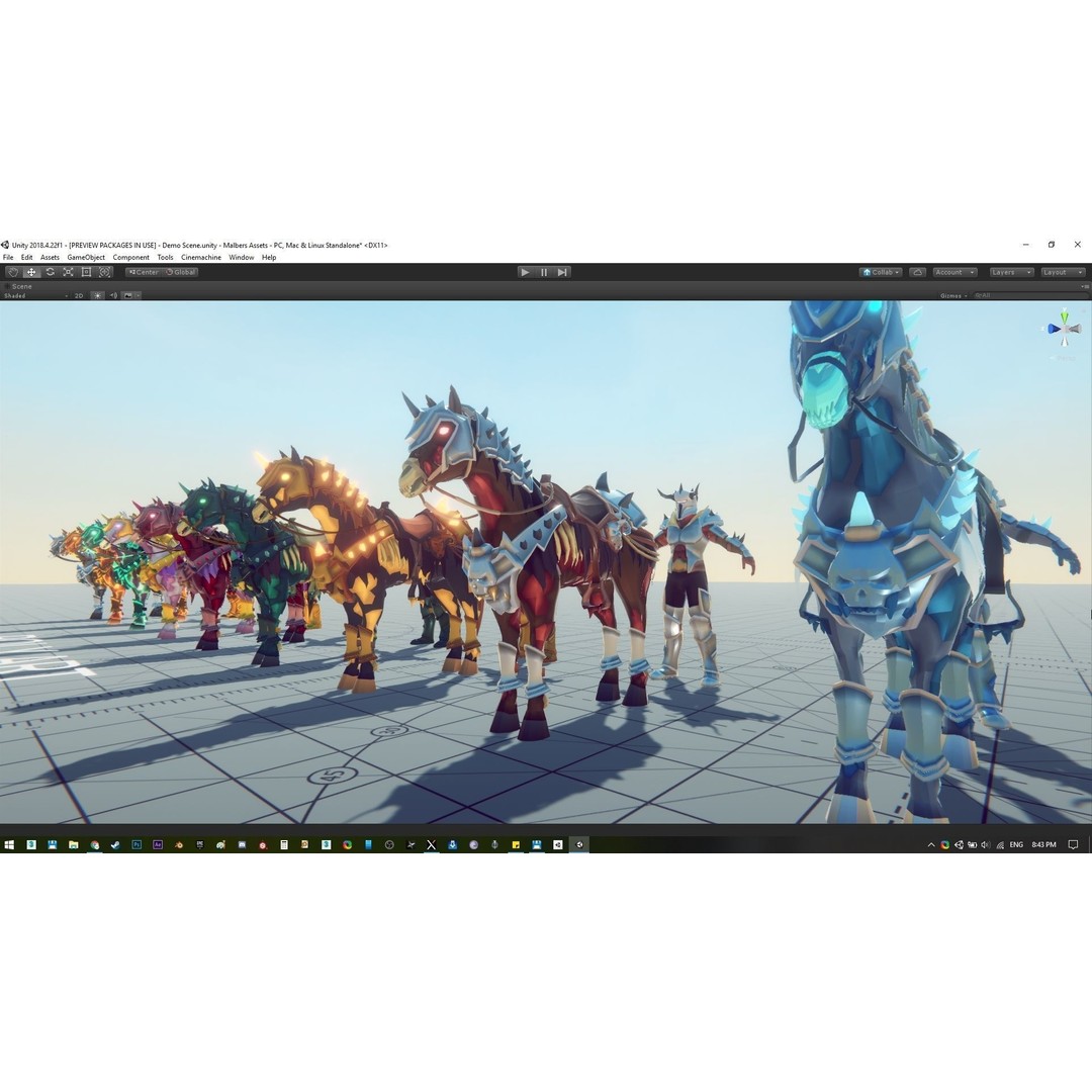 Undead Horse 3D Model – Low Poly Fantasy Character, FBX, Rigged - View 33
