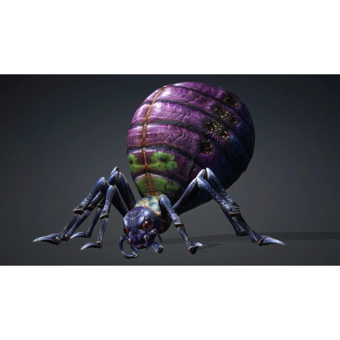 Spider-C3 3D Model – Low Poly Rigged Insect with PBR Textures - View 10