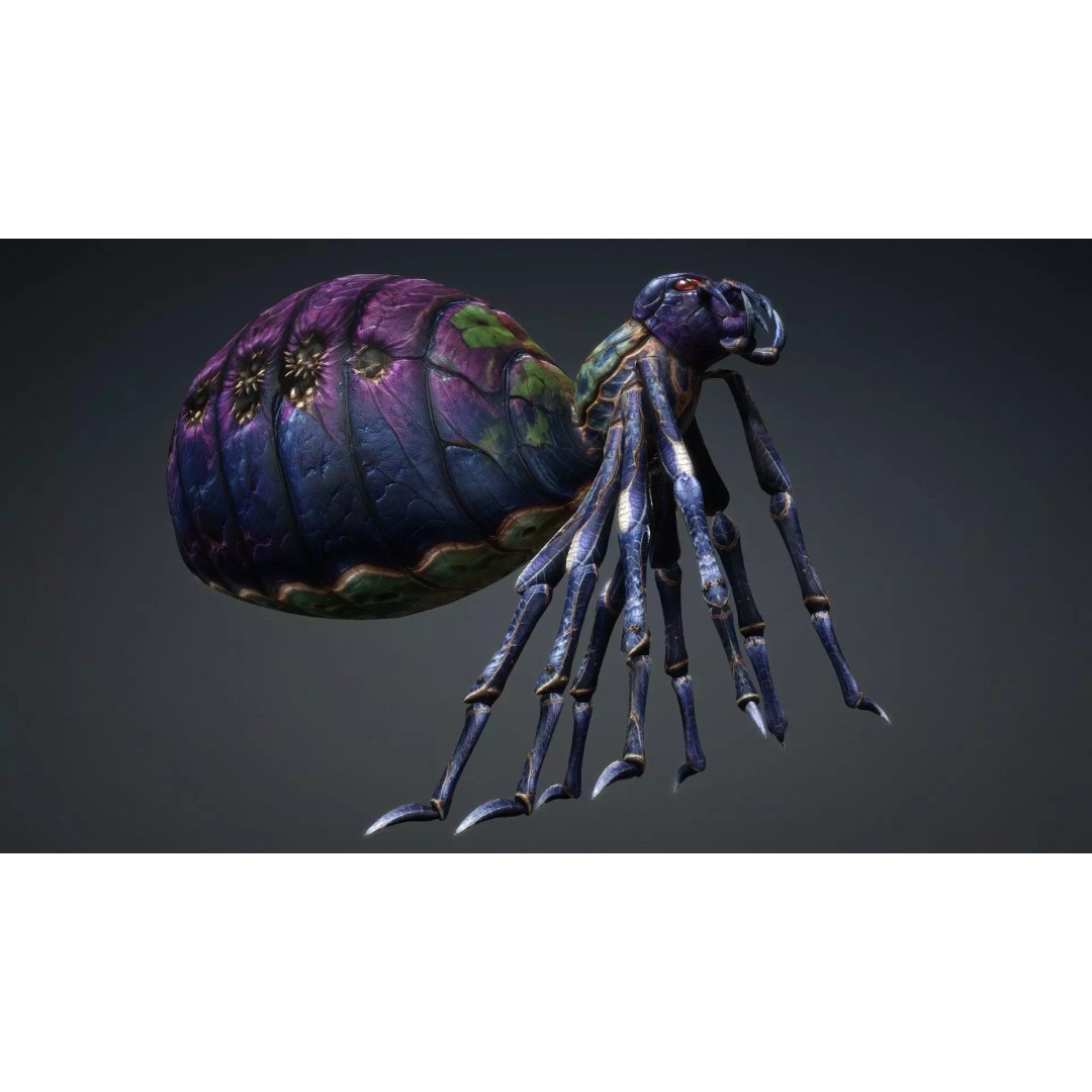 Spider-C3 3D Model – Low Poly Rigged Insect with PBR Textures - View 18