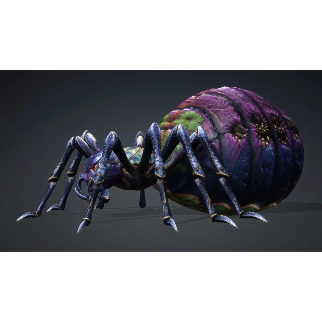 Spider-C3 3D Model – Low Poly Rigged Insect with PBR Textures - View 4
