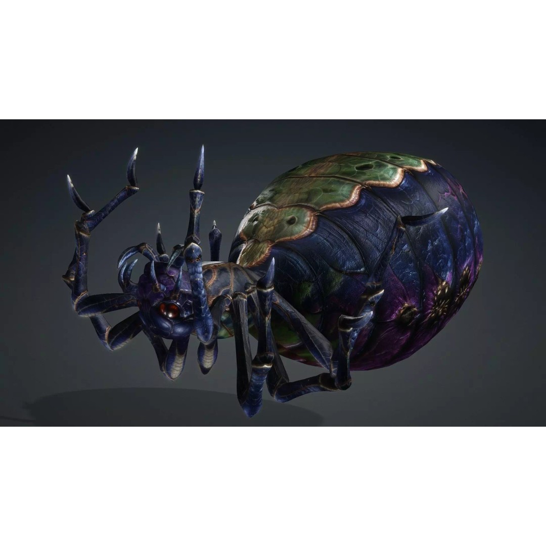 Spider-C3 3D Model – Low Poly Rigged Insect with PBR Textures - View 6