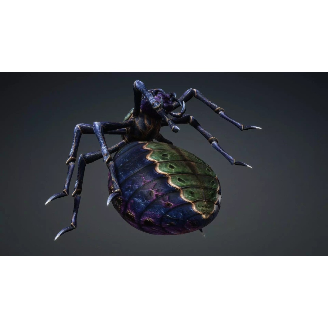 Spider-C3 3D Model – Low Poly Rigged Insect with PBR Textures - View 7
