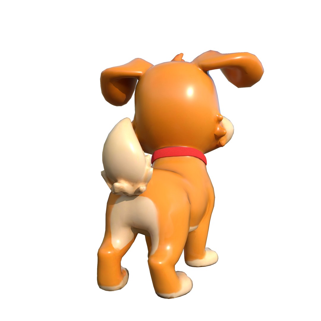 Cartoon Dog 3D Model – Low Poly Game Ready Character, FBX - View 13
