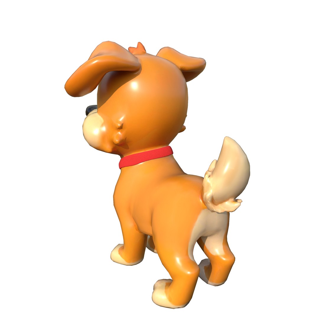 Cartoon Dog 3D Model – Low Poly Game Ready Character, FBX - View 14