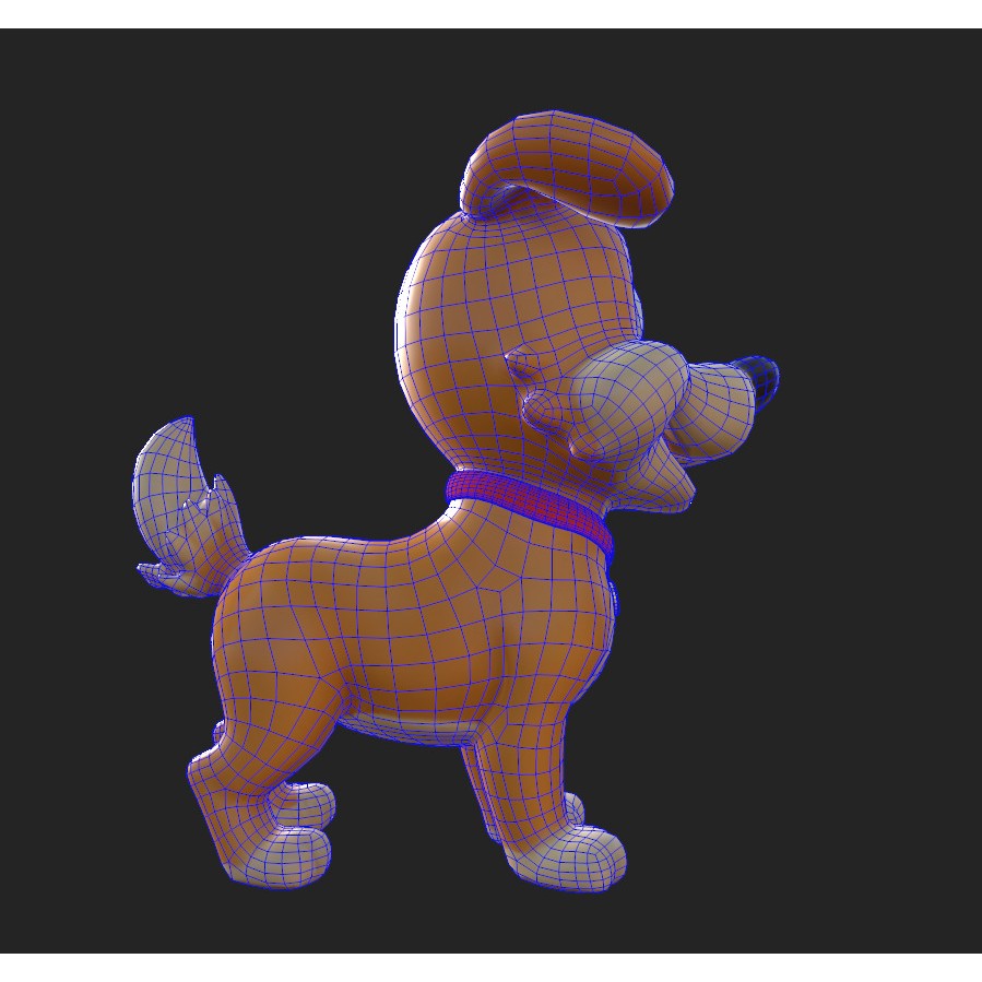 Cartoon Dog 3D Model – Low Poly Game Ready Character, FBX - View 16