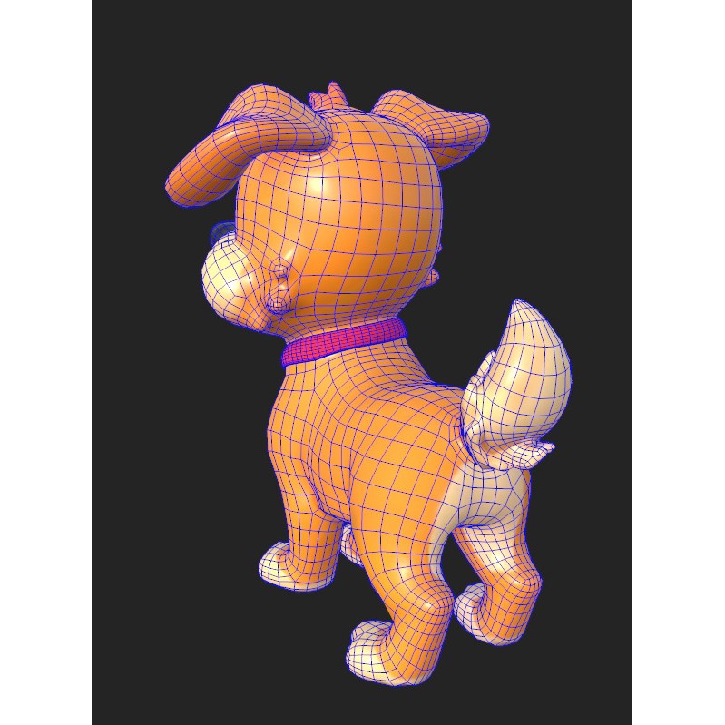 Cartoon Dog 3D Model – Low Poly Game Ready Character, FBX - View 17
