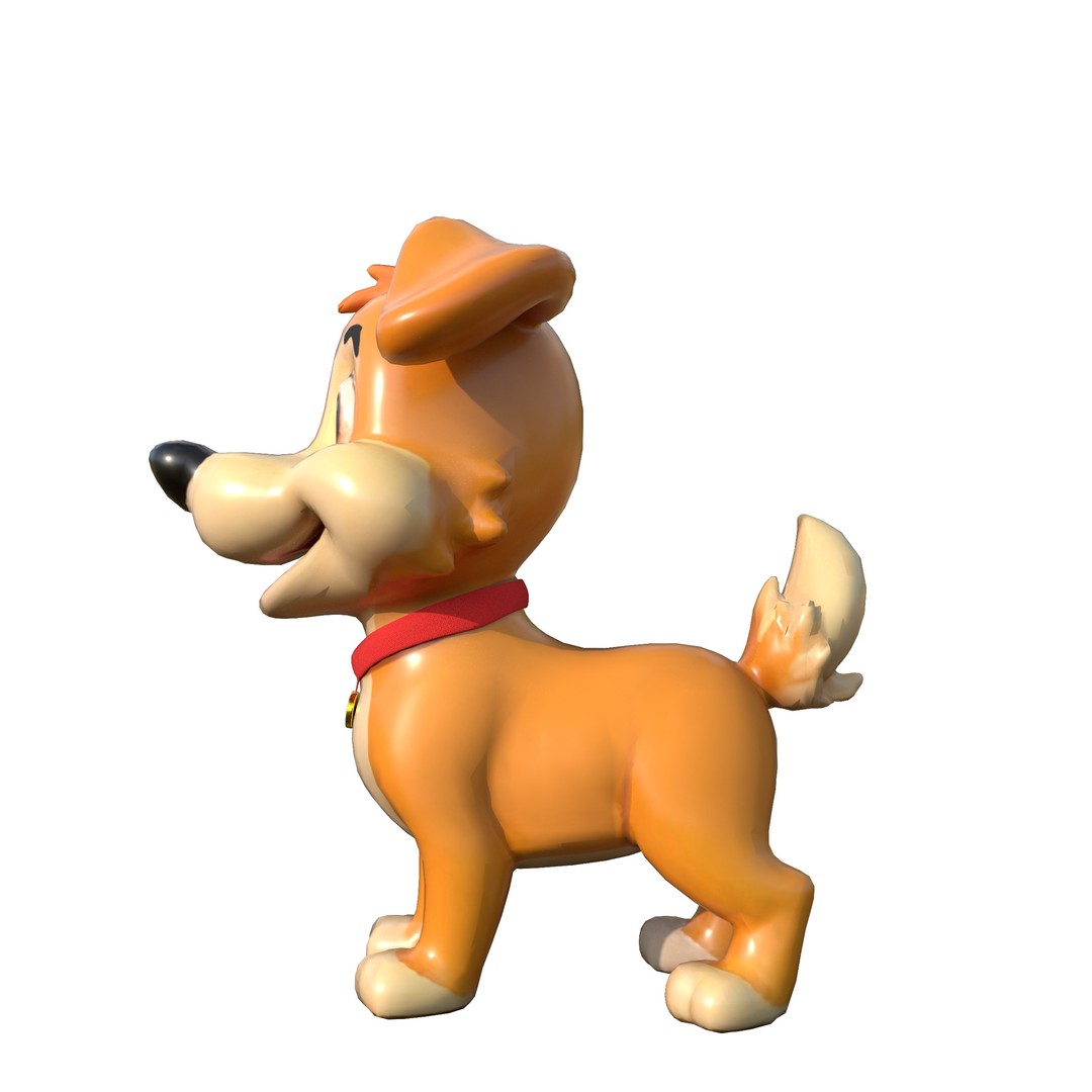 Cartoon Dog 3D Model – Low Poly Game Ready Character, FBX - View 9