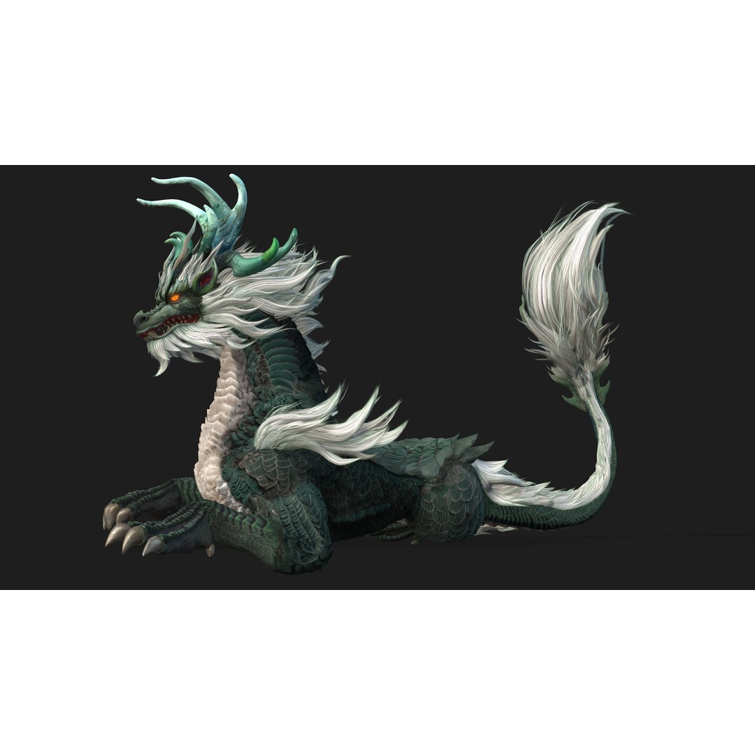 Qilin-C5 3D Model – Rigged Animated Character with PBR Textures - View 10