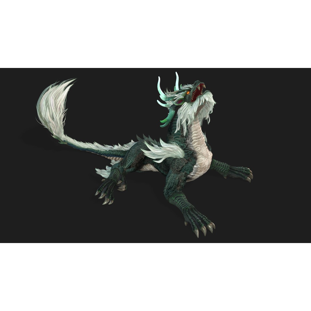 Qilin-C5 3D Model – Rigged Animated Character with PBR Textures - View 11