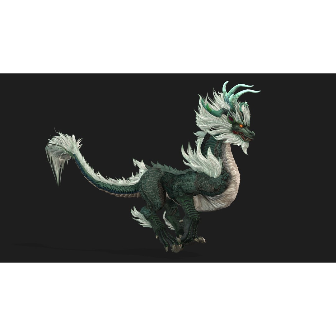 Qilin-C5 3D Model – Rigged Animated Character with PBR Textures - View 12