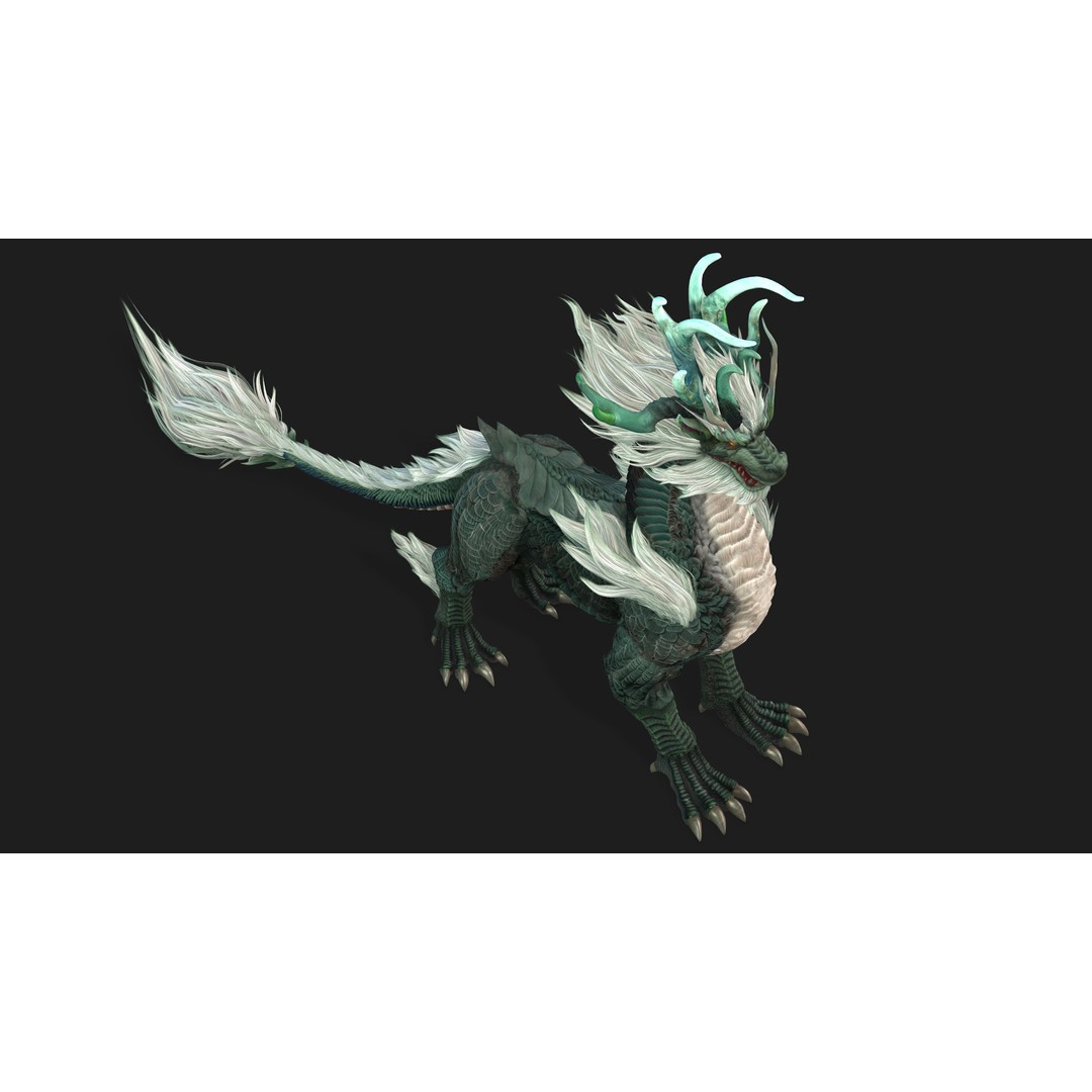 Qilin-C5 3D Model – Rigged Animated Character with PBR Textures - View 15
