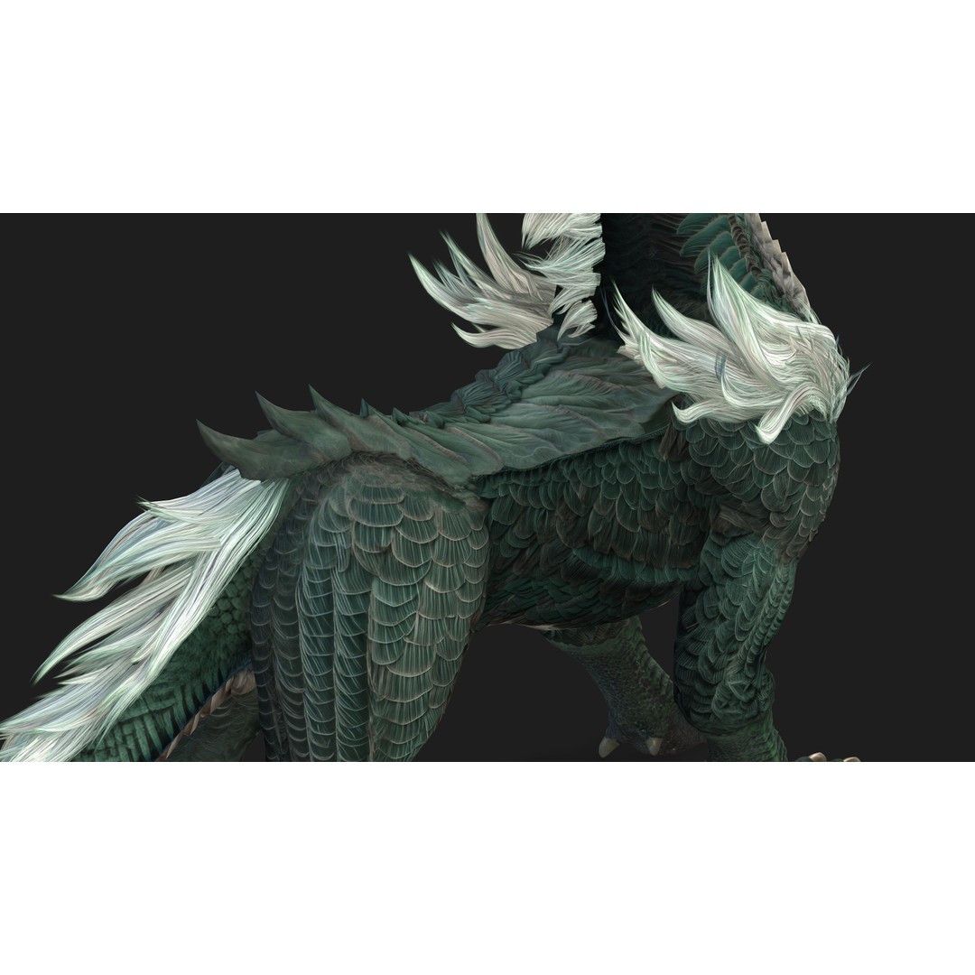 Qilin-C5 3D Model – Rigged Animated Character with PBR Textures - View 16