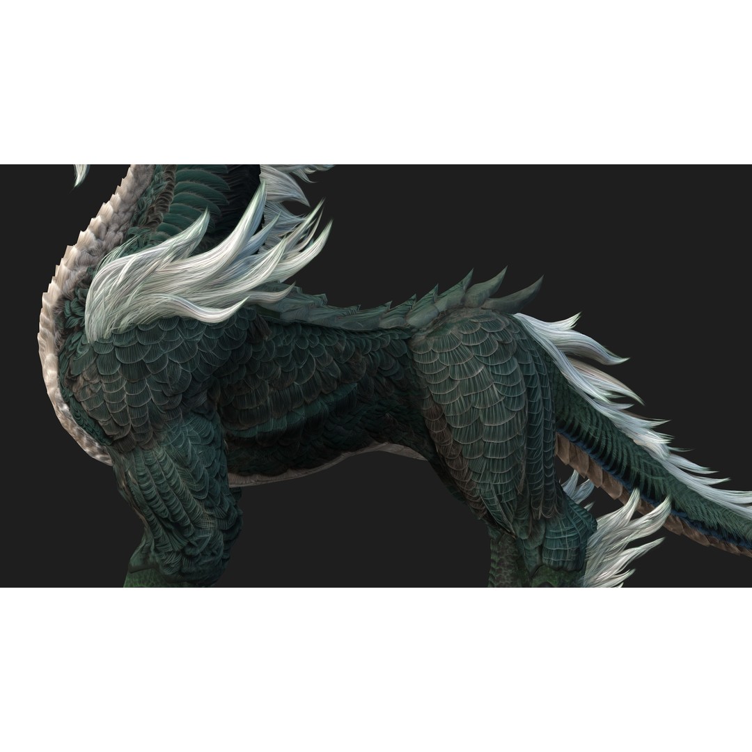 Qilin-C5 3D Model – Rigged Animated Character with PBR Textures - View 17