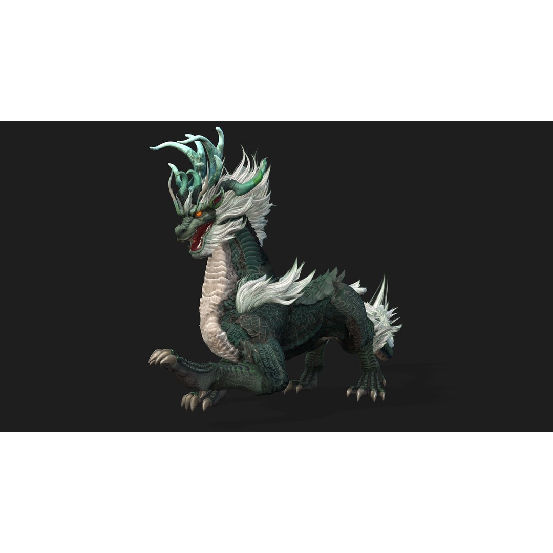Qilin-C5 3D Model – Rigged Animated Character with PBR Textures - View 20