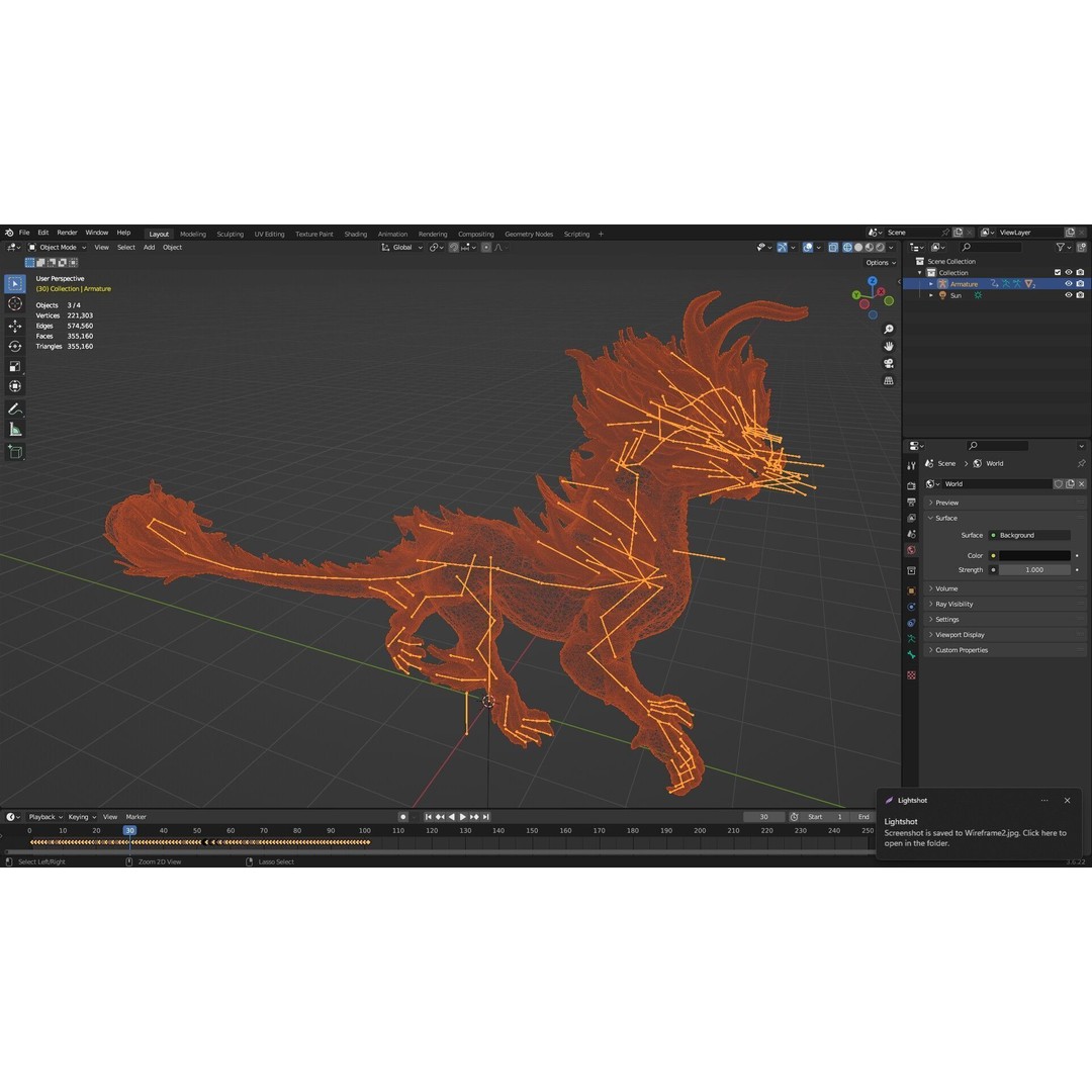 Qilin-C5 3D Model – Rigged Animated Character with PBR Textures - View 24