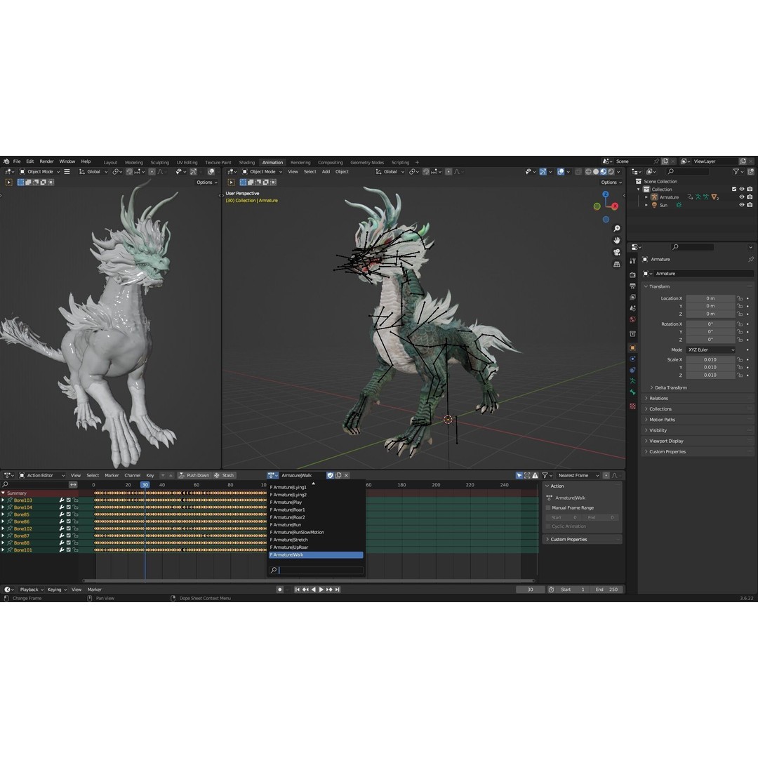 Qilin-C5 3D Model – Rigged Animated Character with PBR Textures - View 25