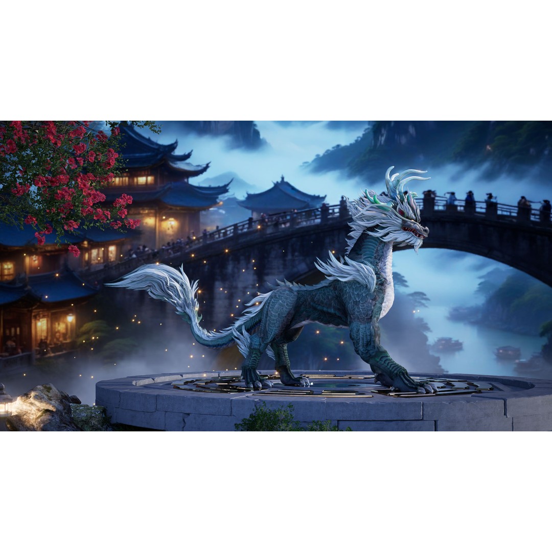 Qilin-C5 3D Model – Rigged Animated Character with PBR Textures - View 4