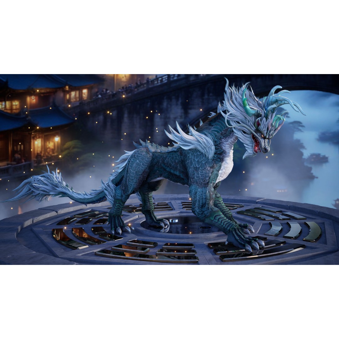 Qilin-C5 3D Model – Rigged Animated Character with PBR Textures - View 5