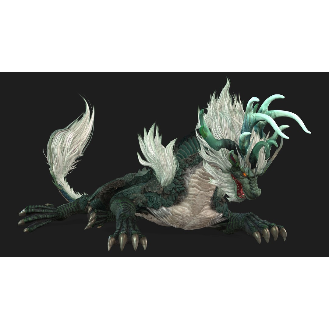 Qilin-C5 3D Model – Rigged Animated Character with PBR Textures - View 7