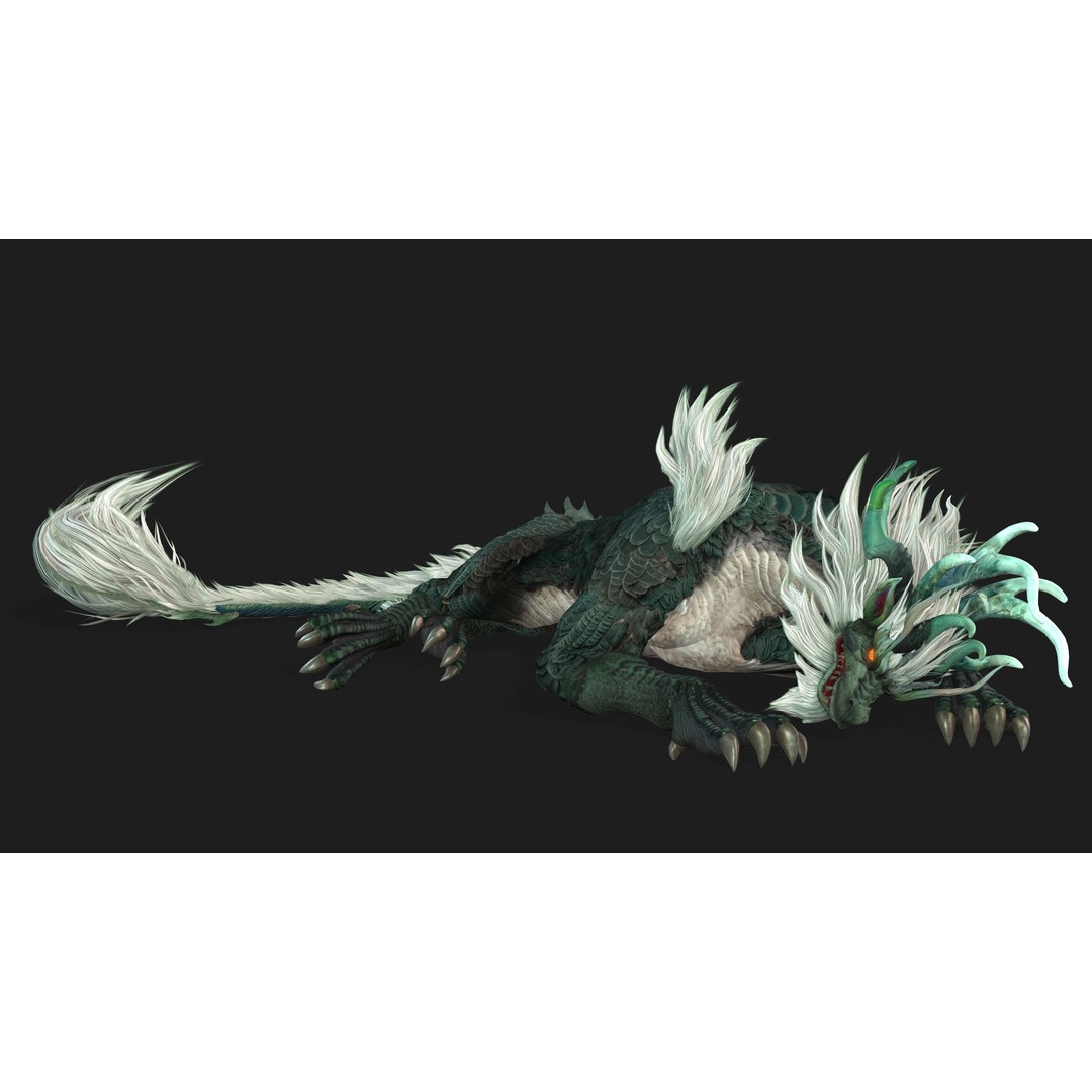 Qilin-C5 3D Model – Rigged Animated Character with PBR Textures - View 9
