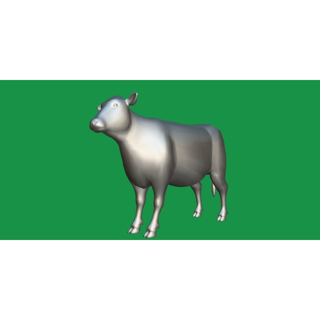 Black Cow 3D Model – Low Poly Game Ready Character with Animations - View 20