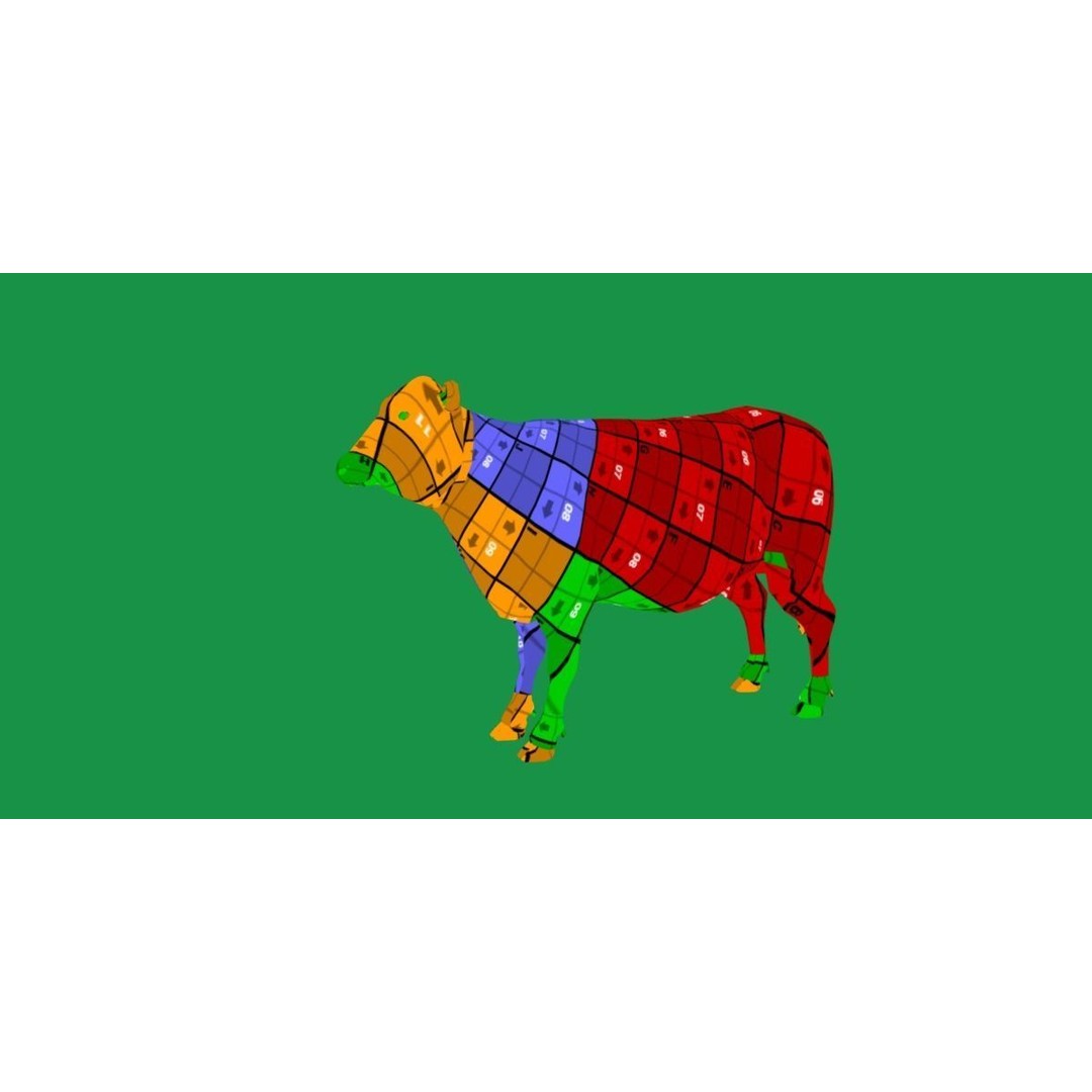Black Cow 3D Model – Low Poly Game Ready Character with Animations - View 22