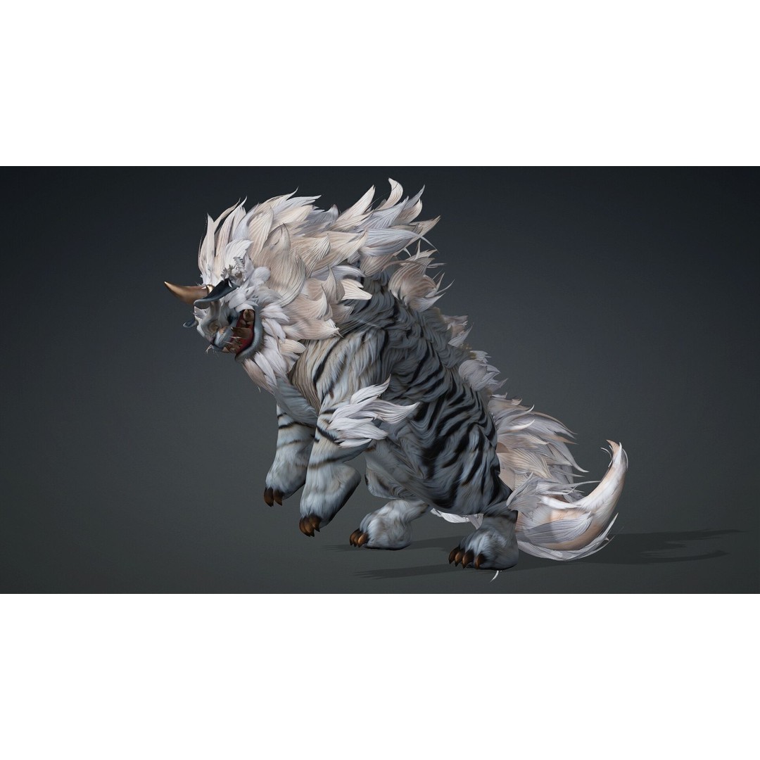 Qilin 3D Model – Rigged Animal Animation with PBR Textures, FBX - View 10