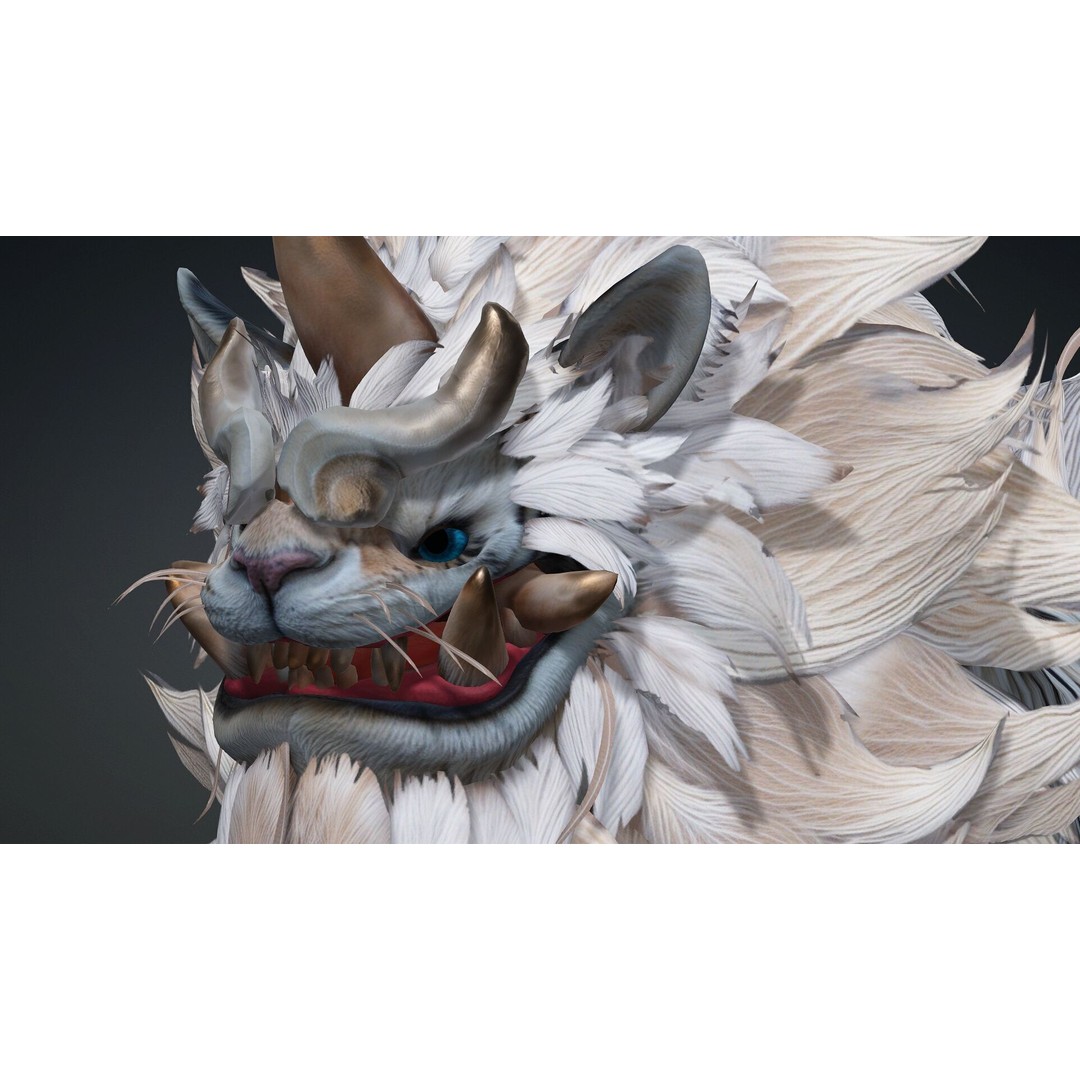 Qilin 3D Model – Rigged Animal Animation with PBR Textures, FBX - View 16