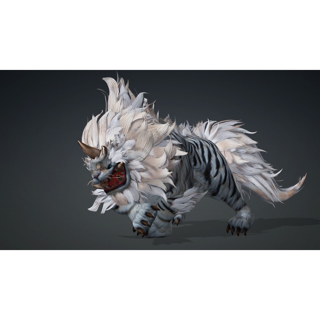 Qilin 3D Model – Rigged Animal Animation with PBR Textures, FBX - View 17