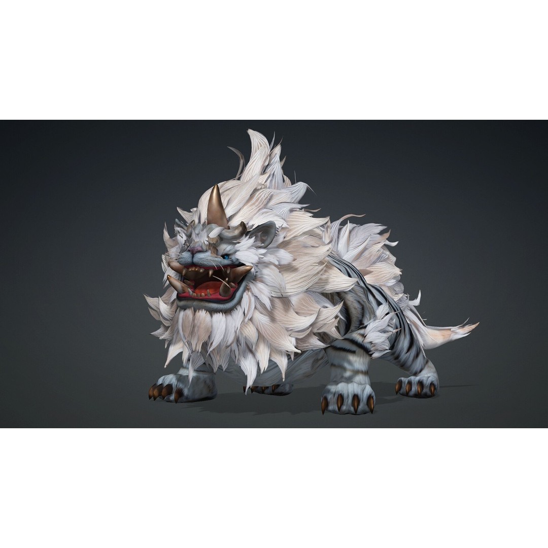 Qilin 3D Model – Rigged Animal Animation with PBR Textures, FBX - View 18